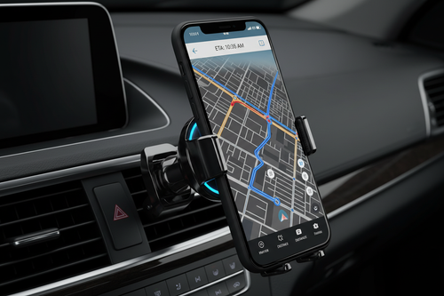 Soporte magnético en ventilador de coche con GPS activo